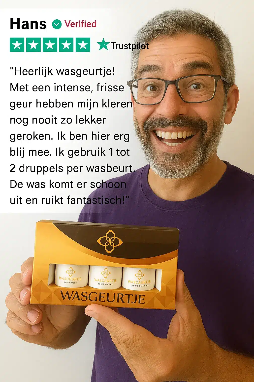 hans gebruikt wasgeurtje